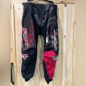 Men’s Fox Racing 180 Dirt Bike Motocross Pants Red And Black  Gear  Size 34